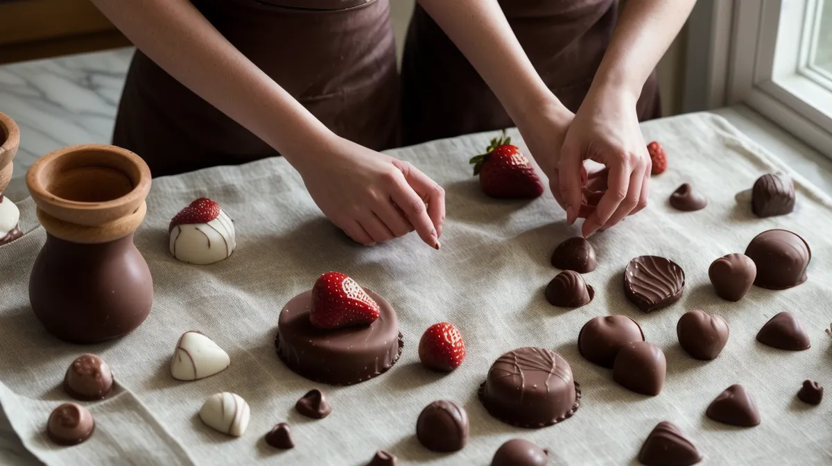 Fresas con chocolate artesanal y curso de repostería en casa abierto un domingo de bienestar creativo