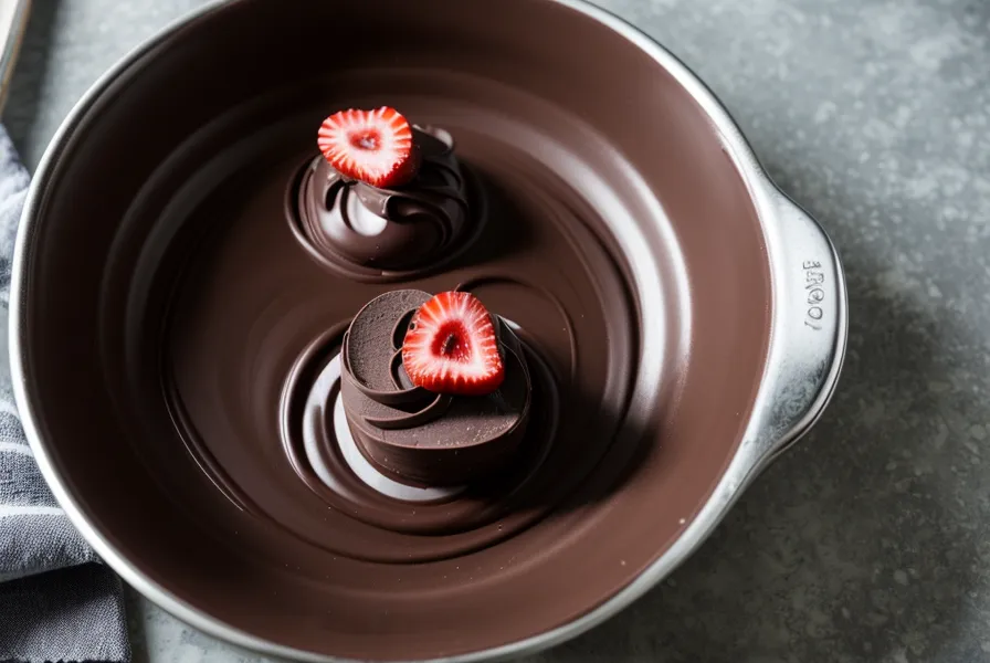 iPad con el curso de fresas con chocolate abierto junto a una tanda de bombones caseros recién templados