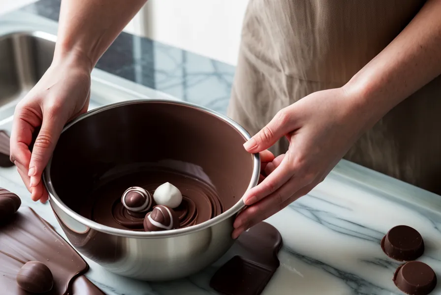 Secando a mano las fresas antes de bañarlas en chocolate, paso clave para fresas con chocolate caseras