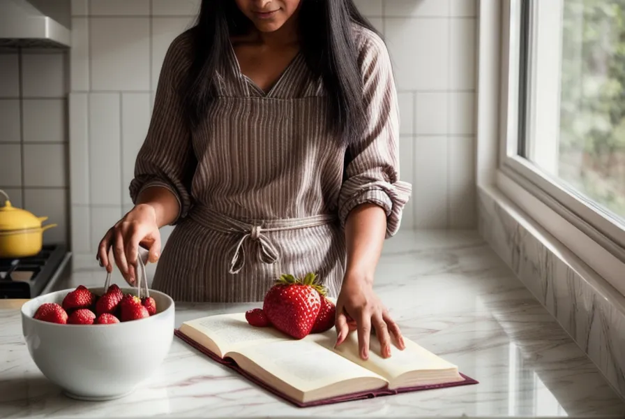 iPad con curso de fresas con chocolate y paleta de colorantes liposolubles para pintar bombones