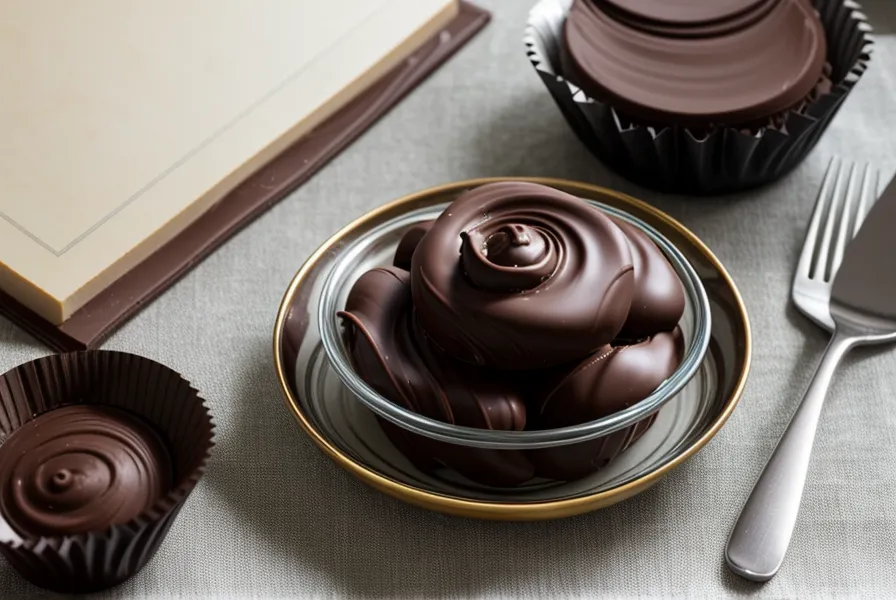 Huella dactilar marcada sobre un bombón de chocolate que no endureció, señal de templado fallido
