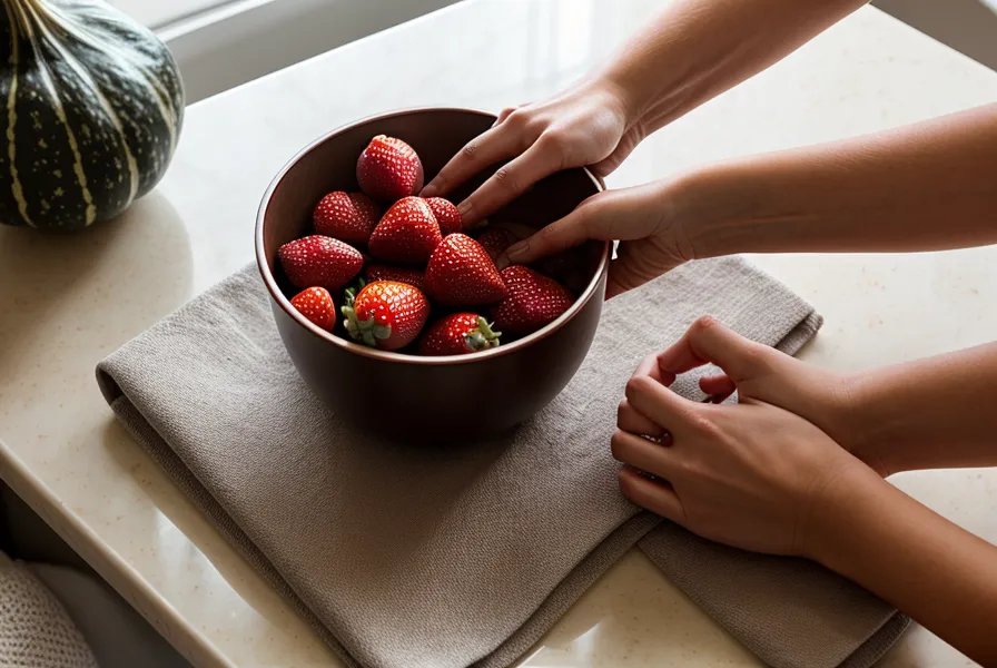 Termómetro digital controlando la temperatura del chocolate en una cocina casera durante el templado
