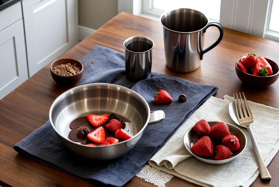 Errores con el chocolate en repostería casera: cobertura espesa y poco fluida sobre una espátula
