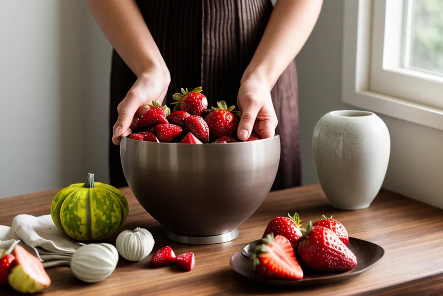 Termómetro digital de cocina para controlar las técnicas de templado del chocolate sobrante